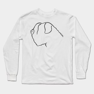 Bouvier des Flandres silhouette outline Long Sleeve T-Shirt